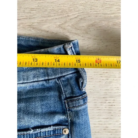 Mother High Waisted Looker High Five Distressed Skinny Jeans Blue Size 30 - Picture 7 of 12